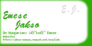 emese jakso business card